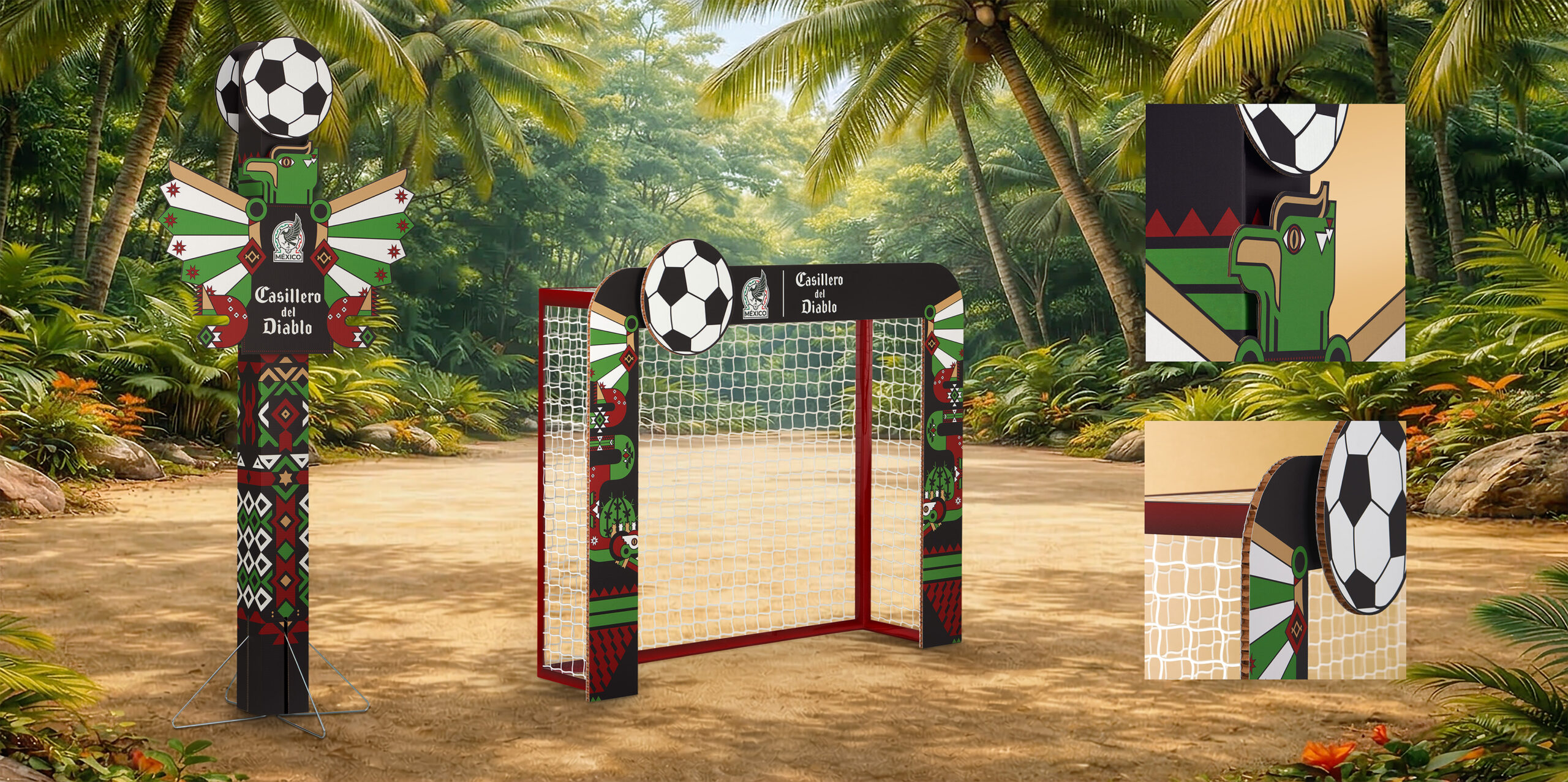Casillero del Diablo. Soccer Floor Display